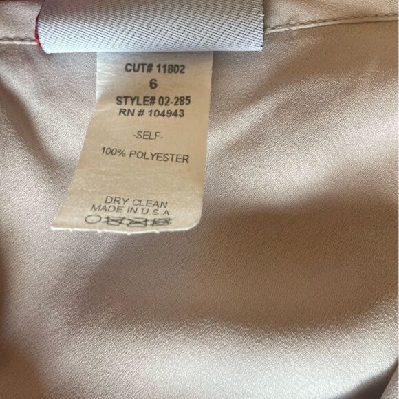 Veronique Young for W Cream Flowy Asymmetrical Maxi Skirt Flounced Hem Size 6 - Picture 7 of 11